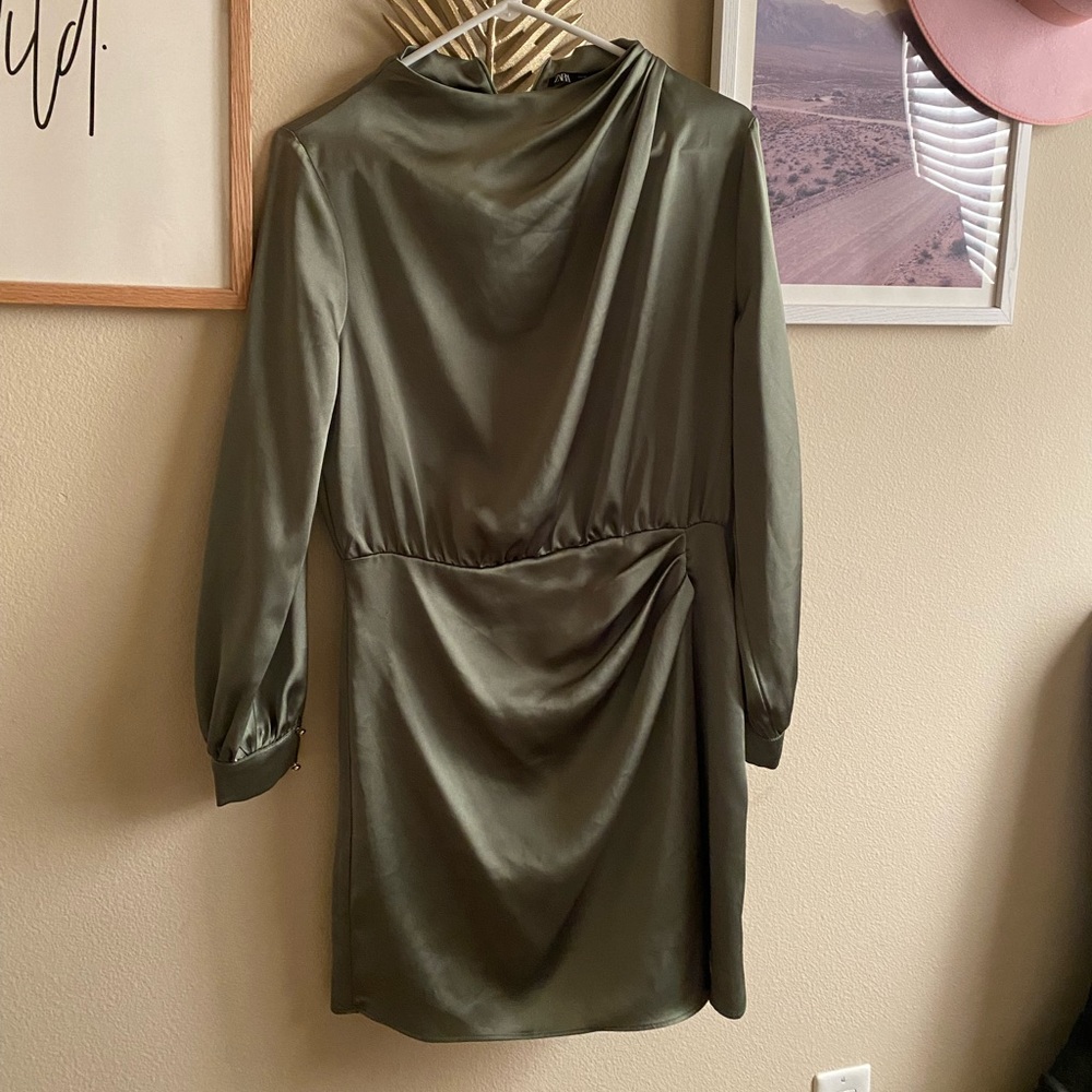 Olive Green Zara Dress